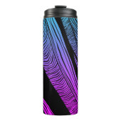 Personalisierter Lila und blauer Wave Thermal Tumb Thermosbecher (Vorderseite)