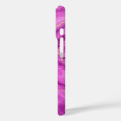 Personalisierter Lila und rosa Marmor Case-Mate iPhone Hülle (Rückseite / Links)