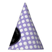 Personalisierter lila und weißer partyhütchen (Rechts)