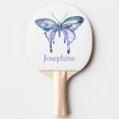 Personalisierter Lila Wasserfarbenfrosch Tischtennis Schläger (Vorderseite)