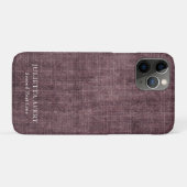 Personalisierter Lila Wein Rustikale Textur Case-Mate iPhone Hülle (Rückseite (Horizontal))
