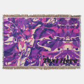 Personalisierter Lila, weißer und rosafarbener Spr Decke (Vorderseite)