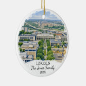 Personalisierter Lincoln-Schmuck, Benutzerdefinier Keramik Ornament (Rechts)