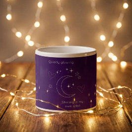 Personalisierter Linienkunst-Lila-Espressotasse Espressotasse
