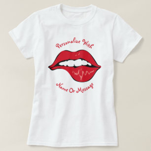 PERSONALISIERTER Lippenbiss T-Shirt