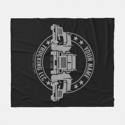 Personalisierter LKW Big Rig Semi LKW Fleecedecke (Vorderseite (Horizontal))