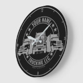 Personalisierter LKW Big Rig Semi LKW Große Wanduhr (Winkel)