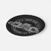 Personalisierter LKW Big Rig Semi LKW Pappteller (Schrägansicht)