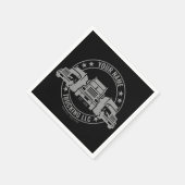 Personalisierter LKW Big Rig Semi LKW Serviette (Ecke)