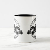 Personalisierter LKW Big Rig Semi LKW Zweifarbige Tasse (Mittel)