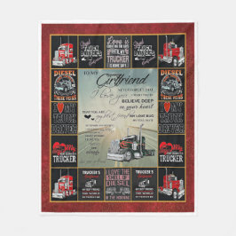 Personalisierter Lkw-Fahrer für meine Freundin Fleecedecke