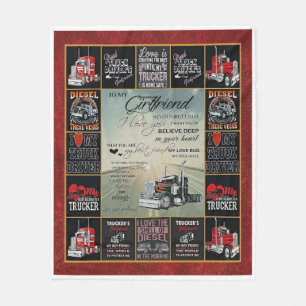 Personalisierter Lkw-Fahrer für meine Freundin Fleecedecke