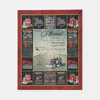 Personalisierter Lkw-Fahrer für meine Freundin Fleecedecke