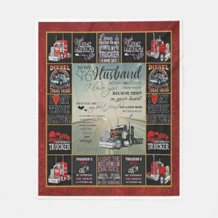 Personalisierter LKW-Fahrer zu meinem Mann Fleecedecke