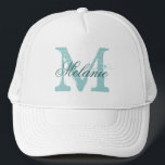 Personalisierter LKW-Hut für Brautmädchen Truckerkappe<br><div class="desc">Personalisierter Name Monogramm LKW-Hut für Graduierte,  Senior,  Student etc.</div>