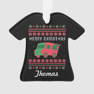 Personalisierter LKW-LKW Ugly Weihnachtskraut Ornament