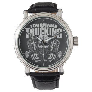 Personalisierter LKW-LKWs Big Rig Truck Armbanduhr