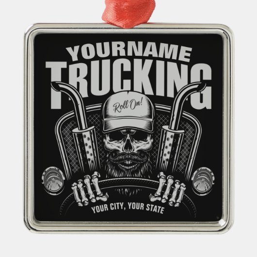 Personalisierter LKW-LKWs Big Rig Truck  Ornament Aus Metall (Vorne)