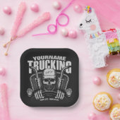 Personalisierter LKW-LKWs Big Rig Truck Pappteller (Party)