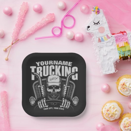 Personalisierter LKW-LKWs Big Rig Truck Pappteller (Party)