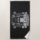 Personalisierter LKW-LKWs Big Rig Truck Strandtuch (Vorderseite)