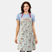 Personalisierter Llama Süß Whimsical  Schürze (Getragen)