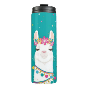 Personalisierter Llama Thermosbecher