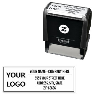 Personalisierter Logo Name Adresse Selbstfärbestem Permastempel