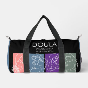 Personalisierter Logo-QR-Code Line Art DOULA Overn Duffle Bag