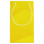 Personalisierter Logo-Text Gelbes Papier-Geschenkb Kleine Geschenktüte (Rückseite)