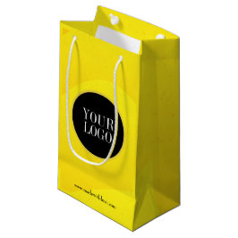 Personalisierter Logo-Text Gelbes Papier-Geschenkb Kleine Geschenktüte