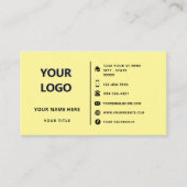 Personalisierter Logo-Text QR-Code Info-Geschäftsk Visitenkarte (Vorderseite)