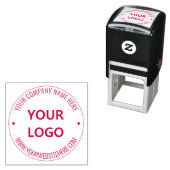 Personalisierter Logo-Text Runde Briefmarke Permastempel (Beispiel)
