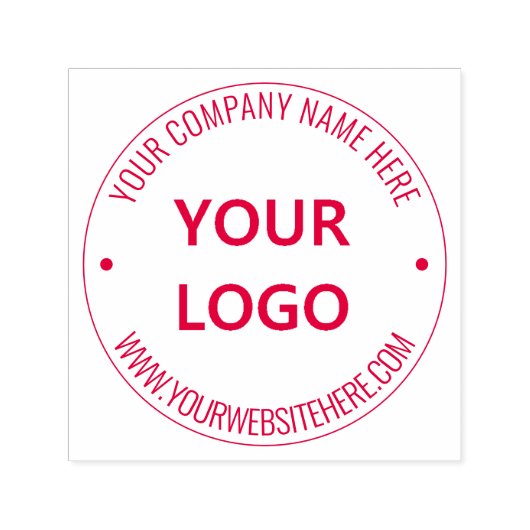 Personalisierter Logo-Text Runde Briefmarke Permastempel (Design)