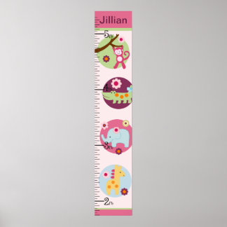 Personalisierter Lollipop-Dschungel/Wachstumsdiagr Poster