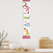 Personalisierter Lollipop-Dschungel/Wachstumsdiagr Poster (Küche)