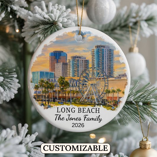 Personalisierter Long Beach Weihnachtsschmuck Benu