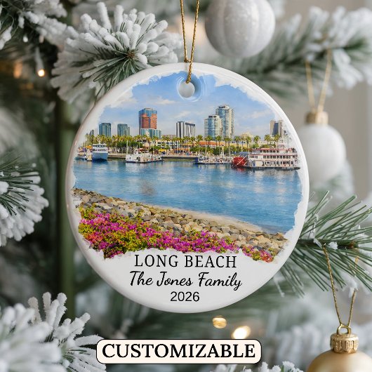 Personalisierter Long Beach Weihnachtsschmuck Benu