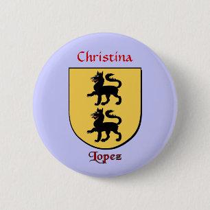 Personalisierter Lopez Historischer Schild Button