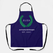 Personalisierter Lorbeerkranz Estate Kitchen Custo Schürze (Vorderseite)