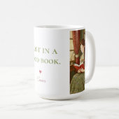 Personalisierter „Lost in a Good Book“-Becher Kaffeetasse (VorderseiteRechts)