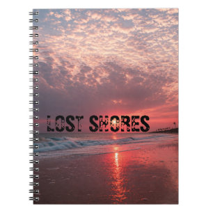 Personalisierter Lost Shores Strand Sonnenaufgang  Notizblock