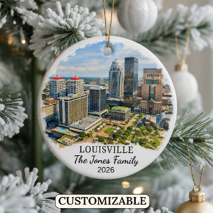 Personalisierter Louisville-Schmuck, Benutzerdefin Keramik Ornament
