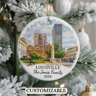 Personalisierter Louisville-Schmuck, Benutzerdefin Keramik Ornament