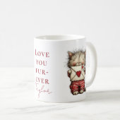 Personalisierter „Love You Fur-Ever“-Valentin mit Kaffeetasse (VorderseiteRechts)