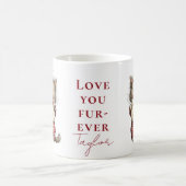 Personalisierter „Love You Fur-Ever“-Valentin mit Kaffeetasse (Mittel)