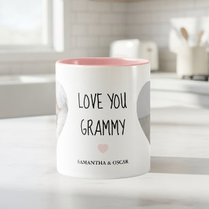 Personalisierter Love You Grammy Benutzerdefinie Zweifarbige Tasse