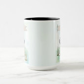 Personalisierter Lowchen-Wasserfarben-Hund Tasse (Zentrum)