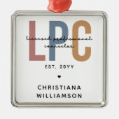 Personalisierter LPC Lizenzierter Beruflicher Bera Ornament Aus Metall (Vorne)