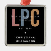 Personalisierter LPC Lizenzierter Beruflicher Bera Ornament Aus Metall (Vorne)